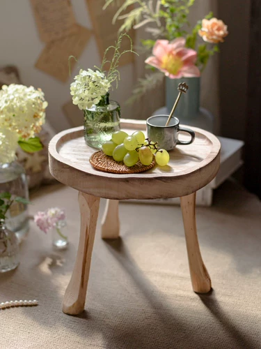 Кроншень с твердым деревом цветочниц дно с низким табурет