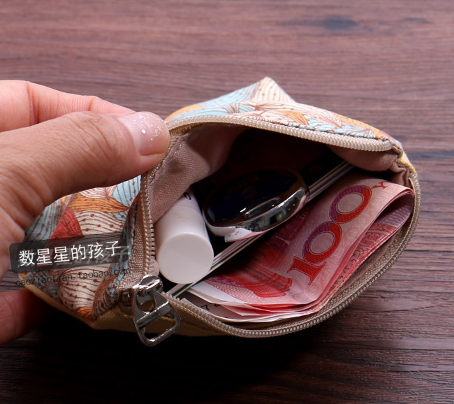 Phim hoạt hình Hàn Quốc sáng tạo vải mini đồng xu túi ví nữ sinh viên dễ thương dây kéo tay cầm ví nhỏ ví cầm tay nữ gucci