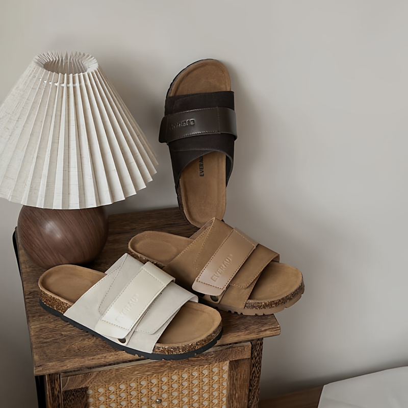 Everau Australian Fashion New Cork Birkenstock Slippers, Breathable and Comfortable, Unisex Slippers Ea2054