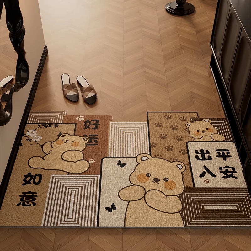Коврик Entrance door mat черный кот 60x90 см