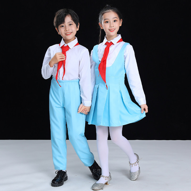 children's large singing performance costume primary and secondary school students poetry recitation performance costume school uniform kindergarten 1,000 people dedication troupe