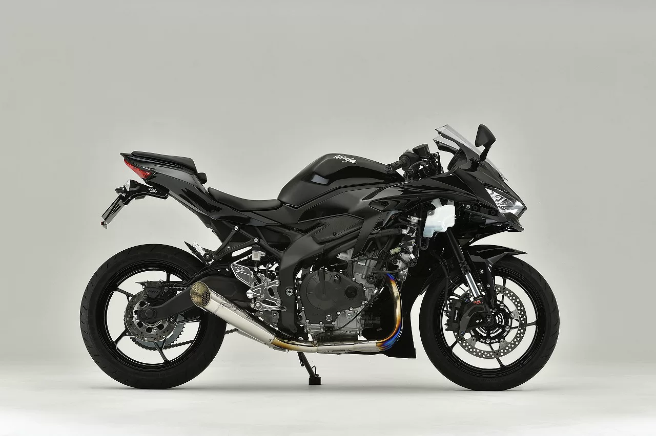 Kawasaki ZX4R Онборо тюнинг гоночный полный ряд титановый сплав выхлоп синий окутанные руки следы