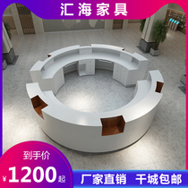 Hospital reception desk Curved dental desk Business information desk table Cashier Educational institution semicircular bar