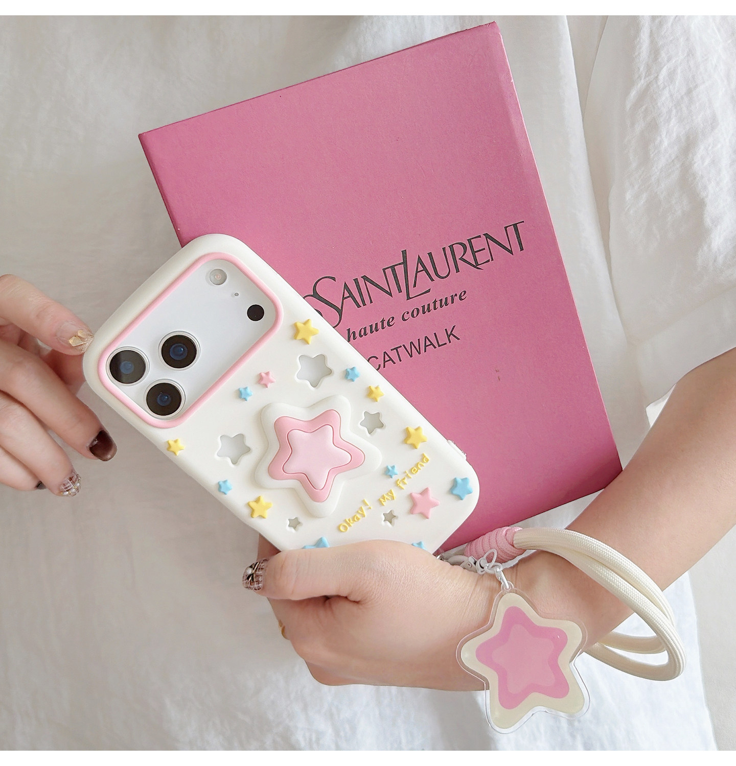 Layered Star Artwork Okay My Friend iPhone Case