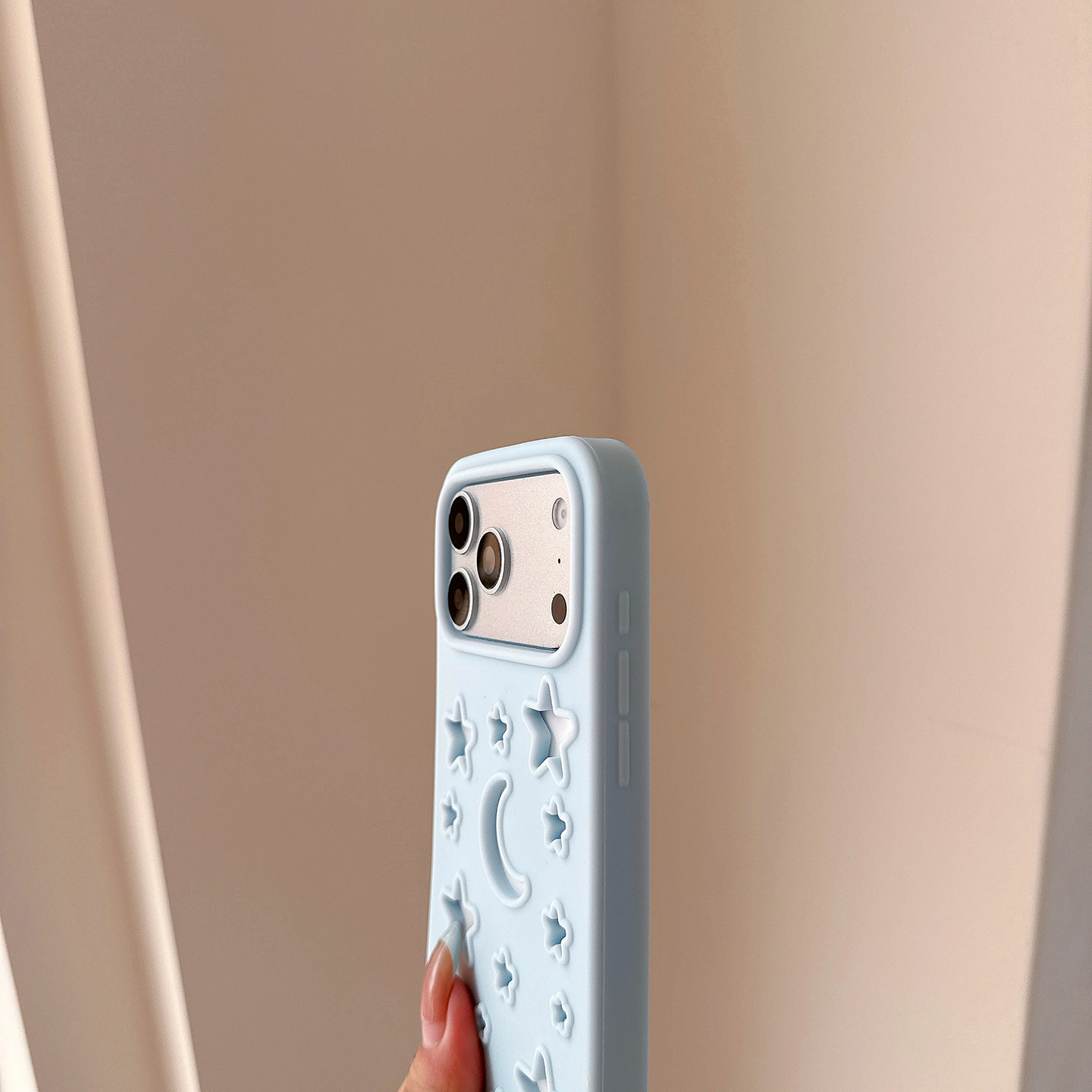 Cutout Stars Crescent Moon iPhone Case