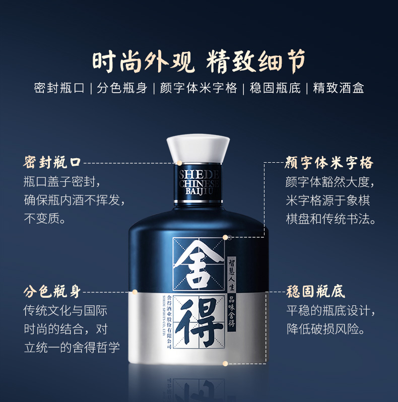 舍得 米兰时装周纪念版 52度浓香型白酒 500ml*6瓶 图6