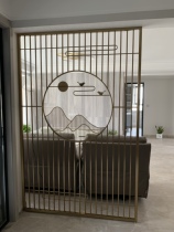 Metal hollow screen partitions the living room entrance to block the entrance hotel tea house blocking simple seat screen commercial