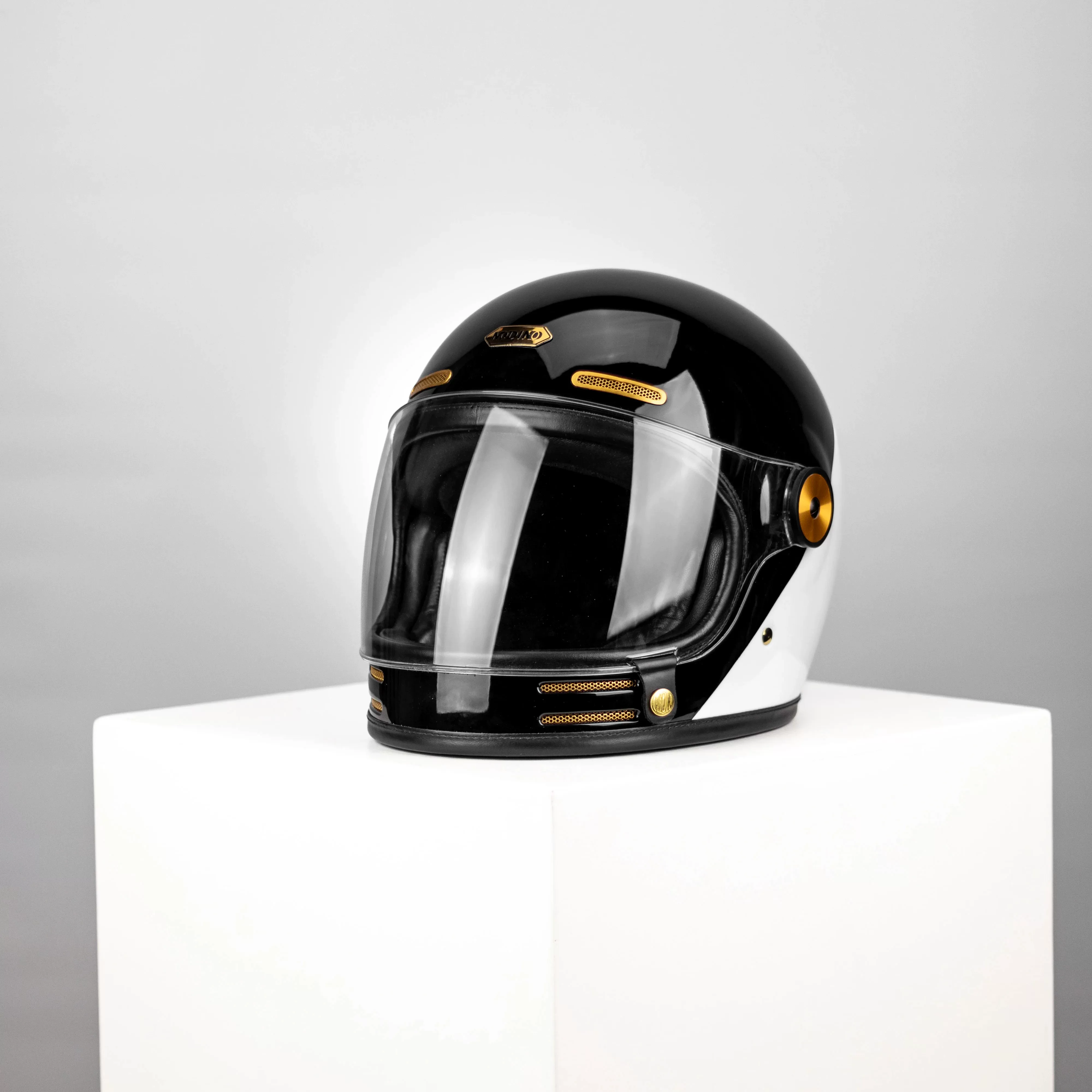 Моноконо Full-face ретро углеродное волокно мотоциклетный шлем индийский VESPA Triumph Latte круиз мотоцикл