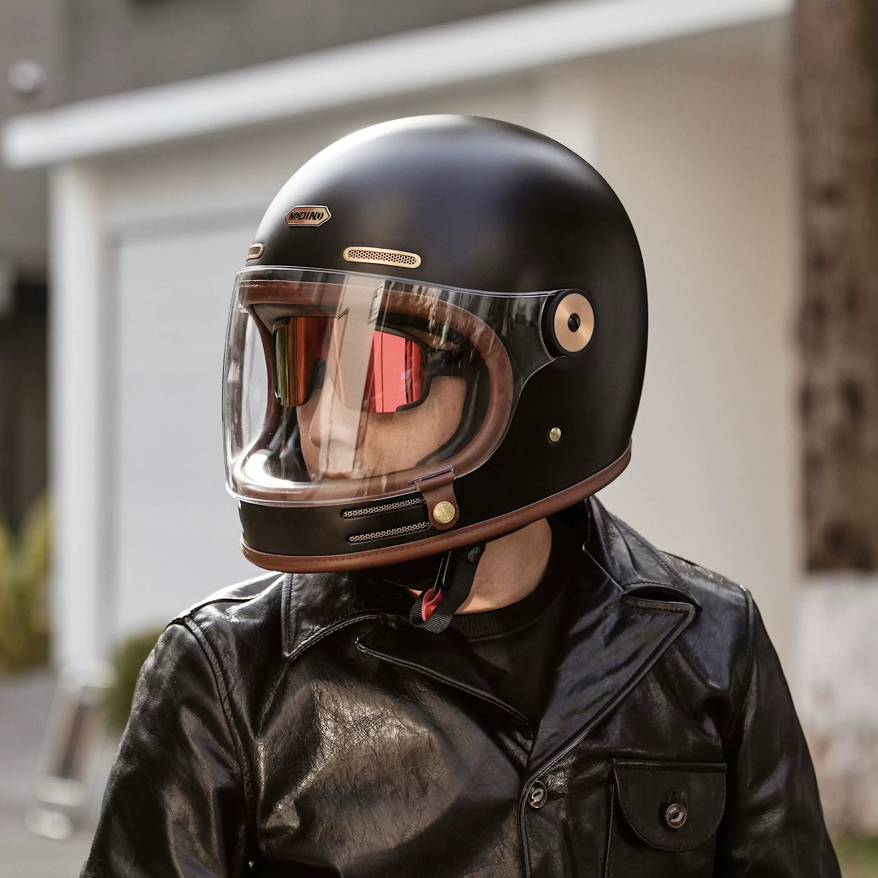 Моноконо Full-face ретро углеродное волокно мотоциклетный шлем индийский VESPA Triumph Latte круиз мотоцикл