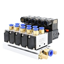 Solenoid valve group 4v210-08 air valve switch cylinder 24v Pneumatic electronic valve 220v Pneumatic electromagnetic control valve