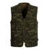 Mùa xuân và mùa thu trung niên vest nam cotton nhiều túi kích thước lớn vai rộng trung niên vest nam ngụy trang cổ chữ V áo chi lê Áo vest cotton