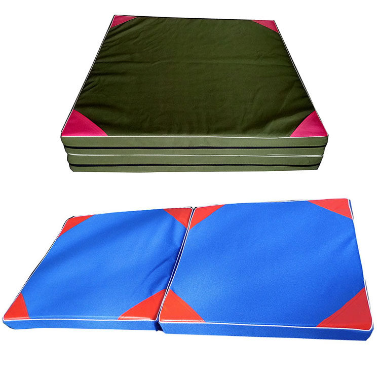 Fold Stack Canvas Supine Cushion Dance Art Gymnastics Mat Yoga Mat 3 fold Two-fold for professional sponge cushion
