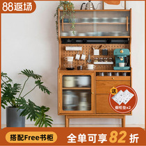 Sen-planted solid wood cabinet cave cabinet cabinet in one wall tea cabinet small household cherry wood locker