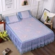 Giường váy băng lụa mat ba mảnh ren bedspread 1.8m có thể tháo rời ra gấp đôi mùa hè ghế lạnh - Thảm mùa hè