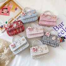 Girls Bag Fashion shoulder bag Childrens Small Bag Female Cute Princess Satchel Tide Small Fragrant Accessories Shoulder Bag