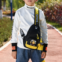 Internet red Korean childrens chest bag boy Joker tide bag boy crossbody bag fashion children handsome small backpack