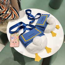 Korean childrens fashion shoulder bag canvas parent-child Hand bag cute princess girl small cloth bag Joker shoulder bag