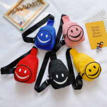 Childrens smiley chest bag baby shoulder bag baby satchel girl Cross bag boy sports outdoor tide bag