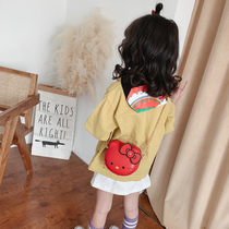 New Korean childrens shoulder bag girl princess bag cartoon cute girl oblique cross bag treasure Net red backpack tide