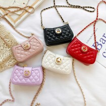 Girls beautiful pop shoulder bag baby Princess oblique cross embroidery square bag fashion girl wild travel Cross bag bag tide