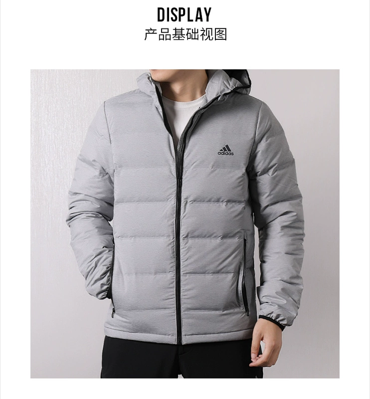 Adidas Adidas down jacket nam 2018 mùa đông mới trùm đầu áo thể thao giản dị DM2203 - Thể thao xuống áo khoác