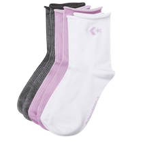 Converse 2024 Autumn Womens Socks Mid-calf Socks Color Matching Three Pairs of Socks 10028067-A01