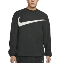Nike mens tops polar fleece round neck pullover warm autumn fleece sweatshirt DQ4895-010