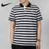   tay ngắn nam 2019 mùa thu mới đứng cổ áo sọc thể thao giản dị áo sơ mi POLO BQ9075-010 - Áo polo thể thao Áo polo thể thao