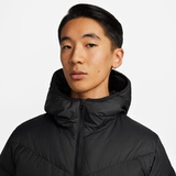 Nike, спортивный короткий пуховик, зимняя удерживающая тепло толстовка с капюшоном, ветрозащитная куртка