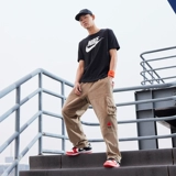 Nike, летняя классическая футболка, спортивный костюм, короткий рукав, круглый воротник