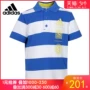 Quần áo trẻ em nam Adidas mặc ngắn tay 2019 mùa hè mới đứng cổ áo sơ mi sọc POLO giản dị Áo phông DW4104 - Áo polo thể thao áo polo kẻ ngang