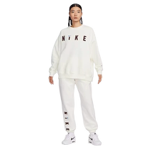 NIKE Nike spring womens COZY FLC sports casual round neck pullover plus velvet sweatshirt FV4012-133