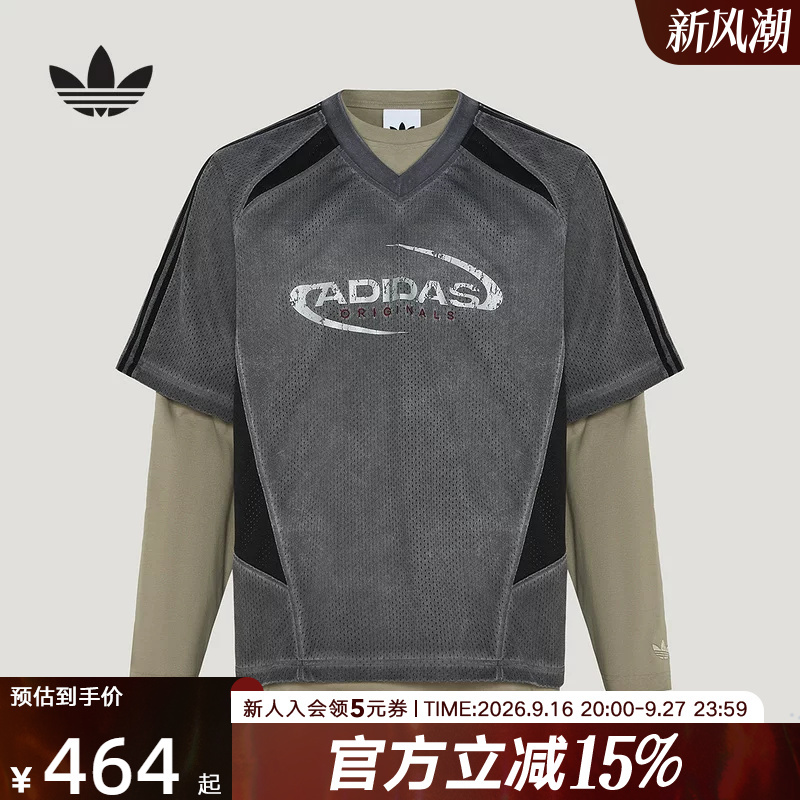 Adidas Adidas Trefoil 2026 Autumn Men's 2-in-1 Street Style Sports Long Sleeve T-Shirt Kx0817 Adidas Adidas Trefoil 2026 Autumn Men's 2-in-1 Street Style Sports Long Sleeve T-Shirt Kx0817