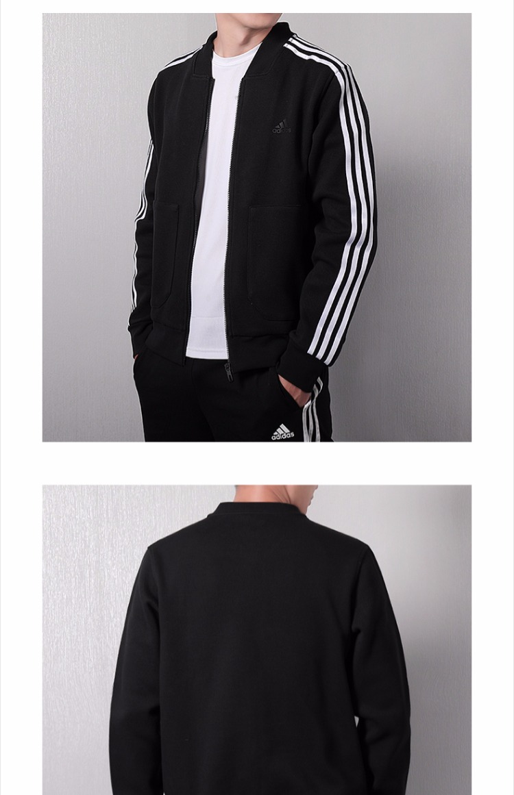Áo khoác Adidas nam 2019 mới đứng cổ áo chạy đồng phục bóng chày áo khoác thể thao giản dị DU6782 - Áo khoác thể thao / áo khoác áo khoác gym nữ