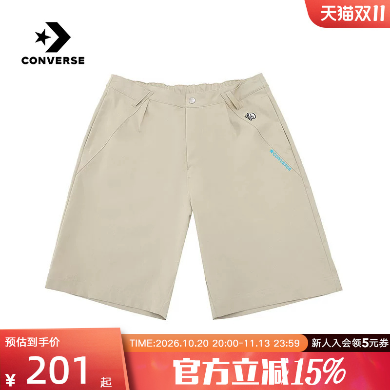 Converse 2026 Summer New Men's Sports Casual Loose and Comfortable Woven Shorts Mck180-J3W