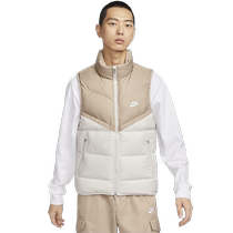 Nike Mens 2024 Autumn New Stand Collar Warm Windproof Casual Sportswear Down Vest FB8184