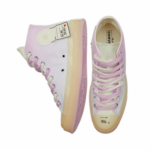 Converse, тканевые конверсы подходит для мужчин и женщин, высокая повседневная обувь на день Святого Валентина, осенние, градиент