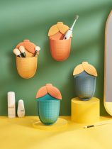 Creative corn air conditioner TV remote control rack home bedside free punching wall-mounted storage box