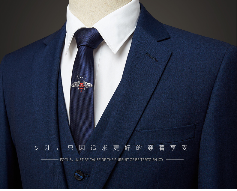 Bộ đồ công sở KEA phù hợp với nam phiên bản Hàn Quốc của bộ đồ chú rể mảnh mai - Suit phù hợp vest nam cá tính
