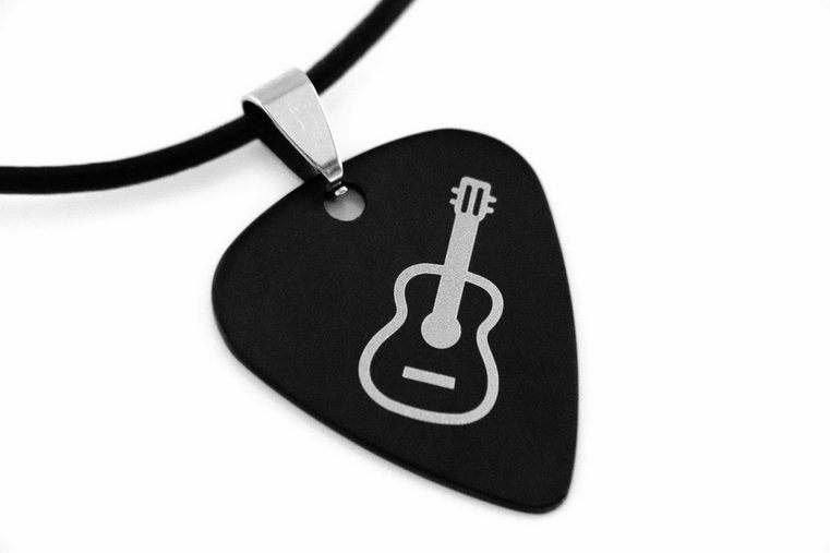 Watson PICKLACE titanium steel metal guitar pick necklace ukulele ballad cute little guitar