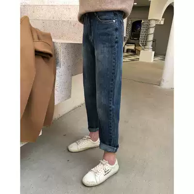 FanleStudios new classic wild casual retro loose thin denim blue jeans