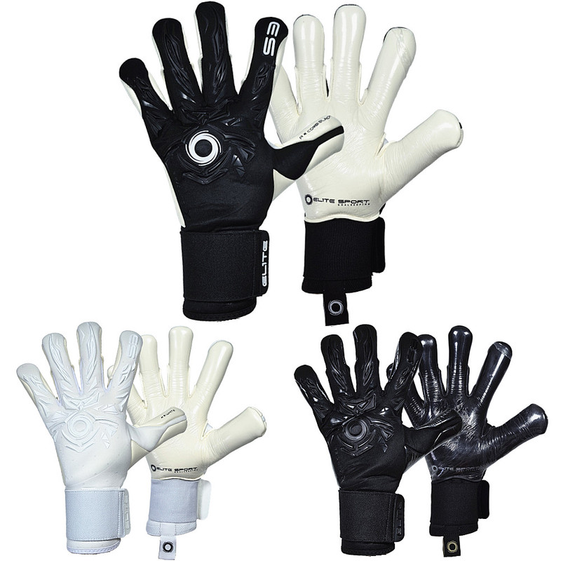 Hailang Genuine Halo Goalkeeper Elite Revolution X Black and White Single Color Goalkeeper Gloves