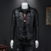 2019 của Thu Outfit New Men Leather Jacket Young Man của Tide Flop PU Leather Jacket nam mùa thu ăn mặc 