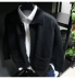 Mùa xuân và mùa thu áo len nam áo len Harajuku lười gió lỏng áo len bên ngoài mặc bf ve áo xu hướng dòng quần áo - Cardigan