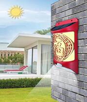 Solar Fu Character Induction Lamp China Wind Villa Outdoor Wall-mounted Fu Gas Lamps All Year 0 Tariff