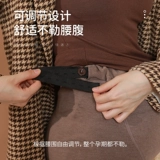 Утепленные леггинсы для беременных, демисезонные штаны, удерживающие тепло черные колготки, большой размер