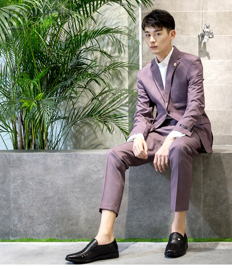 奥康 夏季镂空透气 一脚套 男式皮鞋 聚划算双重优惠折后￥119包邮 多色可选