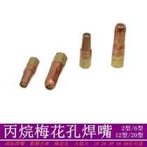 Oxygen Propane welding nozzle 6 Type 12 welding gun head copper gas plum blossom welding nozzle