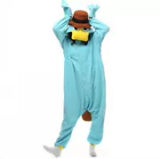 Xuất khẩu kigurumi platypus động vật đồ ngủ một mảnh phim hoạt hình mùa thu và mùa đông vài người đàn ông và phụ nữ trưởng thành cho thấy dịch vụ nhà