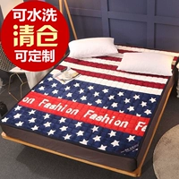 Nệm flannel có thể giặt được giường mỏng 褥 đôi 1,8m giường 2 pad là 1,5m ký túc xá sinh viên đơn 1,2 mét giá đệm